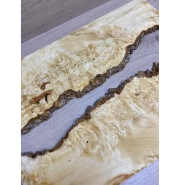 Клён Американский Каповый заготовка на топ под заливку Смешанный ААА Кап ААА 13х390-340х485 мм - 2 шт-13