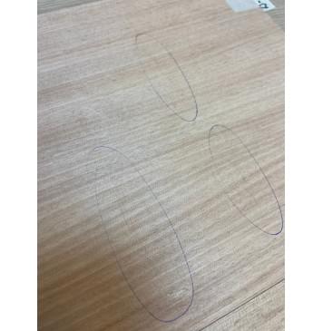 Окуме (Габон) заготовка на деку акустической гитары Радиал А 3.7х243х550 мм (2шт) Уценка-трещины-5