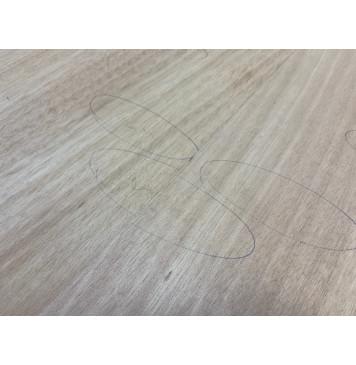 Окуме (Габон) заготовка на деку акустической гитары Радиал А 3.7х230х565 мм (2шт) Уценка-трещины-4