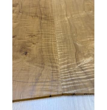 Клён Волнистый Печёный 180гр заготовка на топ Тангент А 13.5х175х535-525 мм - 2 шт.(книжкой) АКЦИЯ-7