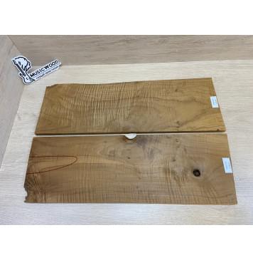 Клён Волнистый Печёный 180гр заготовка на топ Тангент А 13.5х175х535-525 мм - 2 шт.(книжкой) АКЦИЯ-11