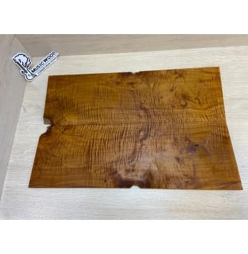 Клён Волнистый Печёный 180гр заготовка на топ Тангент А 13.5х175х535-525 мм - 2 шт.(книжкой) АКЦИЯ-0