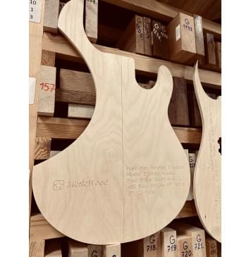 Music Man StingRay 5 custom,  Hipshot 5 String KickAss™ Bass Bridge Mount style 2, ARB Bass SkyLine M5 Active, 35", 24 Frets, полный комплект для фрезеровки гитары, фанера 8мм-2