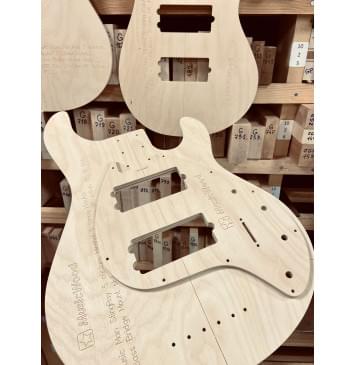 Music Man StingRay 5 custom,  Hipshot 5 String KickAss™ Bass Bridge Mount style 2, ARB Bass SkyLine M5 Active, 35", 24 Frets, полный комплект для фрезеровки гитары, фанера 8мм-10