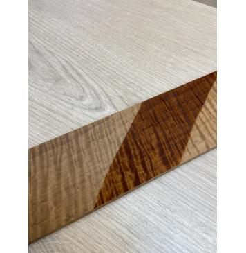 Клён Волнистый Печёный 180 гр заготовка накладки для электрогитары Радиал АА Волна ААА 9х68-65х535 мм-8