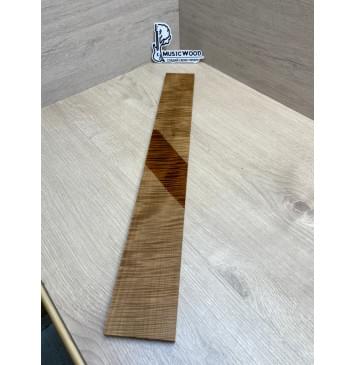 Клён Волнистый Печёный 180 гр заготовка накладки для электрогитары Радиал А Волна ААА 9х84-72х585 мм (Уценка-сучки)-8