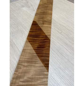 Клён Волнистый Печёный 180 гр заготовка накладки для электрогитары Радиал А Волна ААА 9х84-72х585 мм (Уценка-сучки)-5