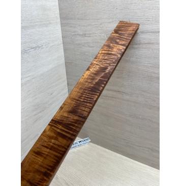 Клён Волнистый Печёный 180 гр заготовка накладки для электрогитары Смешанный ААА Волна АА 10х67-50х510 мм-6