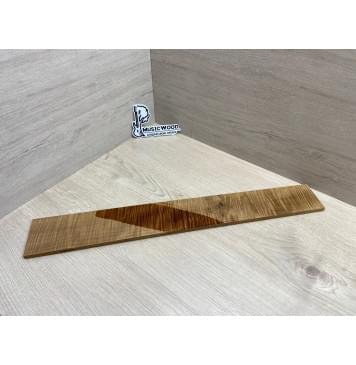 Клён Волнистый Печёный 180 гр заготовка накладки для электрогитары Радиал А Волна ААА 8.5х84-72х585 мм (Уценка-сучки)-8