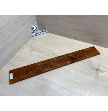 Клён Волнистый Печёный 180 гр заготовка накладки для электрогитары Радиал А Волна ААА 8.5х84-72х585 мм (Уценка-сучки)-0