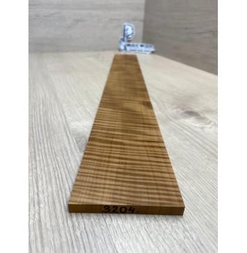 Клён Волнистый Печёный 180 гр заготовка накладки для электрогитары Радиал А Волна ААА 8.5х84-72х585 мм (Уценка-сучки)-2