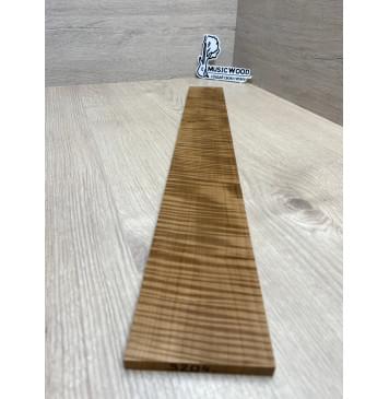 Клён Волнистый Печёный 180 гр заготовка накладки для электрогитары Радиал А Волна ААА 8.5х84-72х585 мм (Уценка-сучки)-4