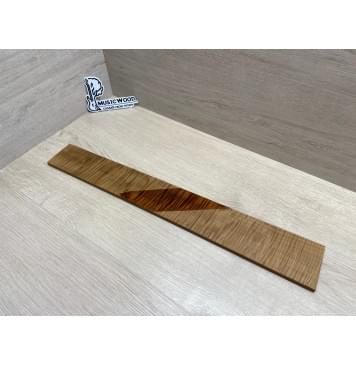 Клён Волнистый Печёный 180 гр заготовка накладки для электрогитары Радиал А Волна ААА 8.5х84-72х585 мм (Уценка-сучки)-8