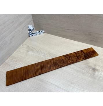 Клён Волнистый Печёный 180 гр заготовка накладки для электрогитары Радиал А Волна ААА 8.5х84-72х585 мм (Уценка-сучки)-0