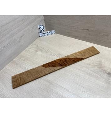 Клён Волнистый Печёный 180 гр заготовка накладки для электрогитары Радиал АА Волна ААА 9.2х69-63х525 мм-6