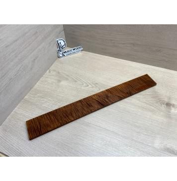 Клён Волнистый Печёный 180 гр заготовка накладки для электрогитары Радиал АА Волна ААА 9.2х69-63х525 мм-16