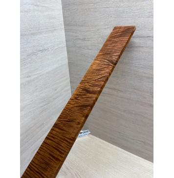 Клён Волнистый Печёный 180 гр заготовка накладки для электрогитары Радиал АА Волна ААА 9.2х69-63х525 мм-7