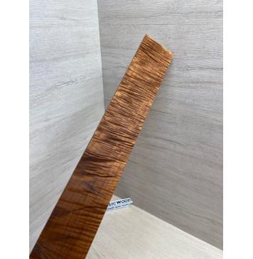 Клён Волнистый Печёный 180 гр заготовка накладки для электрогитары Радиал АА Волна ААА 9.2х69-63х525 мм-15