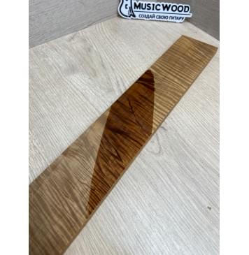 Клён Волнистый Печёный 180 гр заготовка накладки для электрогитары Радиал АА Волна ААА 9х69-64х525 мм-8