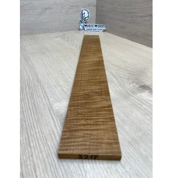 Клён Волнистый Печёный 180 гр заготовка накладки для электрогитары Смешанный А Волна ААА 8.5х69-63х525 мм-4