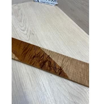 Клён Волнистый Печёный 180 гр заготовка накладки для электрогитары Смешанный А Волна ААА 8.5х69-63х525 мм-5