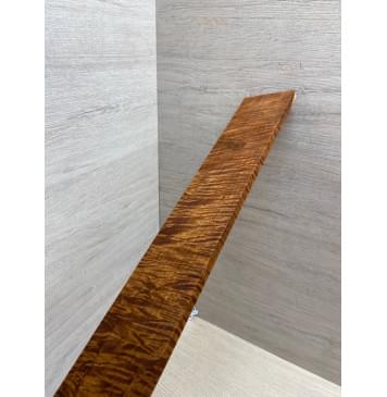 Клён Волнистый Печёный 180 гр заготовка накладки для электрогитары Смешанный А Волна ААА 8.5х69-63х525 мм-12