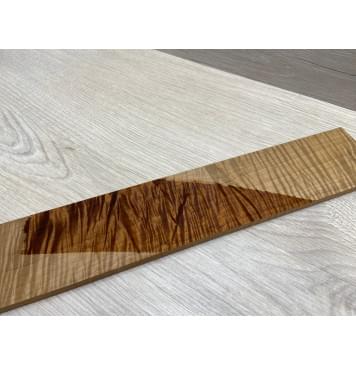 Клён Волнистый Печёный 180 гр заготовка накладки для электрогитары Смешанный АА Волна ААА 8.5х69-63х525 мм-5