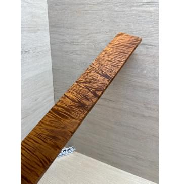 Клён Волнистый Печёный 180 гр заготовка накладки для электрогитары Смешанный АА Волна ААА 8.5х69-63х525 мм-6