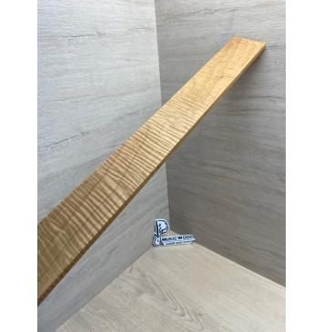 Клён Волнистый Печеный 180 гр заготовка накладки для бас-гитары Смешанный А Волна ААА 8.5х67х735 мм-5