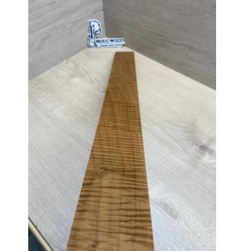 Клён Волнистый Печеный 180 гр заготовка накладки для бас-гитары Смешанный А Волна ААА 8.5х67х735 мм-6