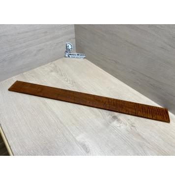 Клён Волнистый Печеный 180 гр заготовка накладки для бас-гитары Смешанный А Волна ААА 8.5х67х735 мм-18