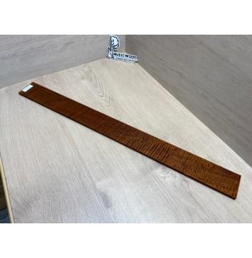 Клён Волнистый Печеный 180 гр заготовка накладки для бас-гитары Смешанный А Волна ААА 8.5х67х735 мм-19