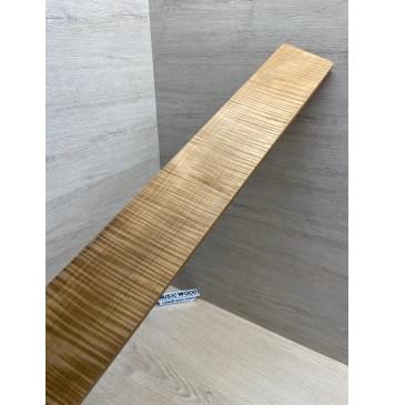 Клён Волнистый Печеный 180 гр заготовка накладки для бас-гитары Радиал АА Волна ААА 9х108-83х697 мм-7