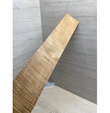 Клён Волнистый Печеный 180 гр заготовка накладки для бас-гитары Радиал АА Волна ААА 9х108-83х697 мм-8