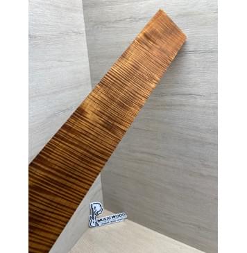 Клён Волнистый Печеный 180 гр заготовка накладки для бас-гитары Радиал АА Волна ААА 9х108-83х697 мм-18