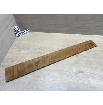 Клён Волнистый Печеный 180 гр заготовка накладки для бас-гитары Радиал АА Волна ААА 9.2х98-72х700 мм-2