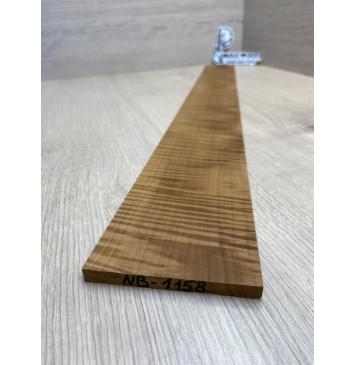 Клён Волнистый Печеный 180 гр заготовка накладки для бас-гитары Радиал АА Волна ААА 9.2х98-72х700 мм-4