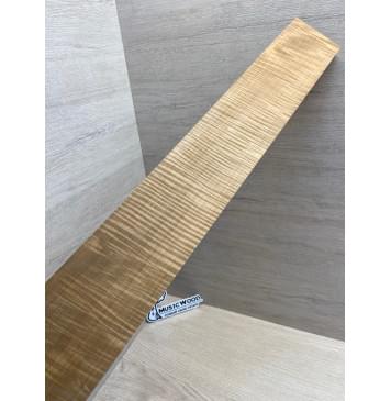Клён Волнистый Печеный 180 гр заготовка накладки для бас-гитары Радиал АА Волна ААА 9.2х98-72х700 мм-7