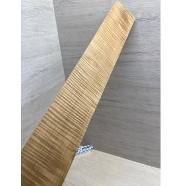 Клён Волнистый Печеный 180 гр заготовка накладки для бас-гитары Радиал АА Волна ААА 9.2х98-72х700 мм-8