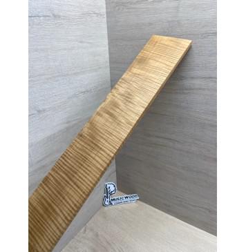 Клён Волнистый Печеный 180 гр заготовка накладки для бас-гитары Радиал АА Волна ААА 9.2х98-72х700 мм-10