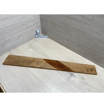 Клён Волнистый Печеный 180 гр заготовка накладки для бас-гитары Радиал АА Волна ААА 9.2х98-72х700 мм-23