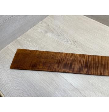Клён Волнистый Печеный 180 гр заготовка накладки для бас-гитары Радиал АА Волна ААА 9.2х98-72х700 мм-25