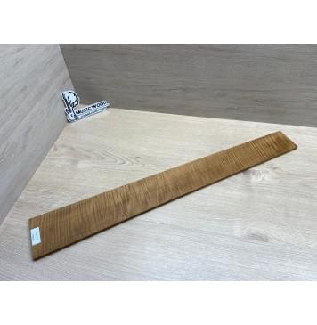 Клён Волнистый Печеный 180 гр заготовка накладки для бас-гитары Радиал АА Волна ААА 9х95-68х690 мм-6