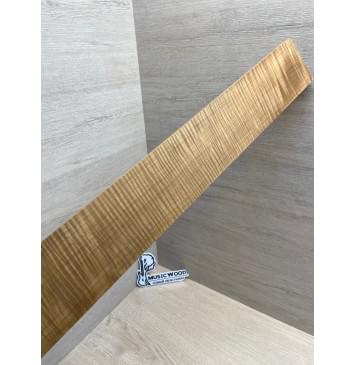 Клён Волнистый Печеный 180 гр заготовка накладки для бас-гитары Радиал АА Волна ААА 9х95-68х690 мм-11