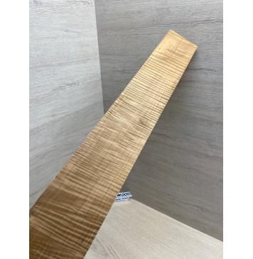 Клён Волнистый Печеный 180 гр заготовка накладки для бас-гитары Радиал АА Волна ААА 9х95-68х690 мм-8