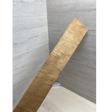 Клён Волнистый Печеный 180 гр заготовка накладки для бас-гитары Радиал АА Волна ААА 9х95-68х690 мм-15