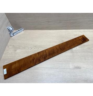 Клён Волнистый Печеный 180 гр заготовка накладки для бас-гитары Радиал АА Волна ААА 9х95-68х690 мм-0