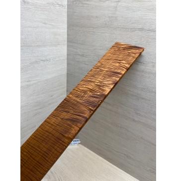 Клён Волнистый Печеный 180 гр заготовка накладки для бас-гитары Радиал АА Волна ААА 9х95-68х690 мм-13