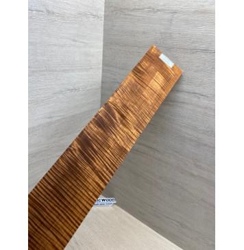 Клён Волнистый Печеный 180 гр заготовка накладки для бас-гитары Радиал АА Волна ААА 9х95-68х690 мм-21