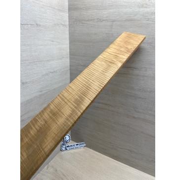 Клён Волнистый Печеный 180 гр заготовка накладки для бас-гитары Радиал АА Волна ААА 9.5х103-80х692 мм-5